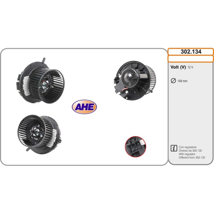 302134  VENTOLA Abitacolo AUDI/SEAT/SKODA/VW A3/Q3/TT 03- CON RESISTENCIA
