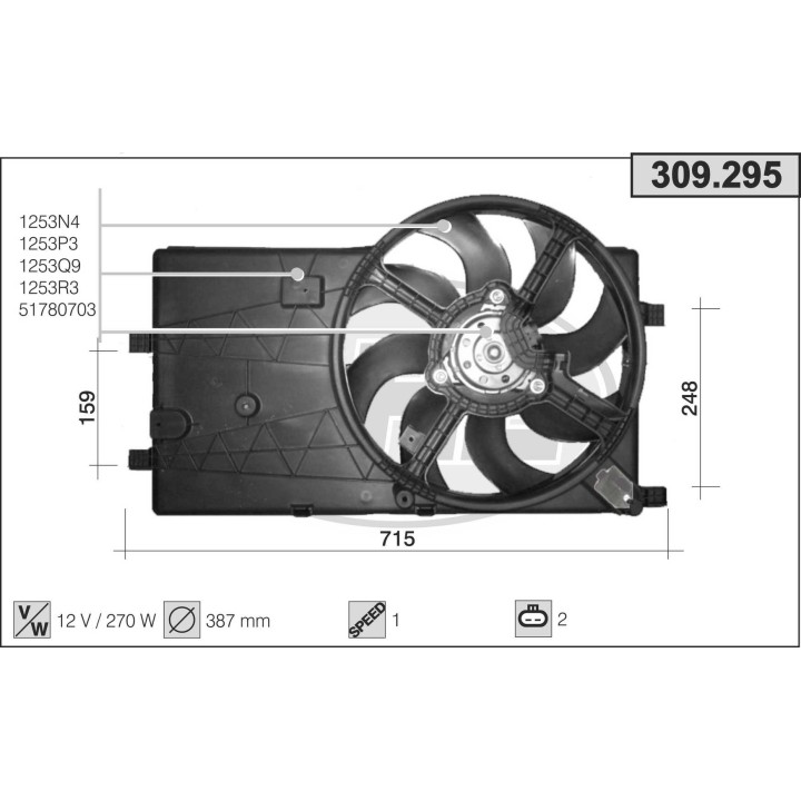 309295/O  FIAT Qubo / CITROEN Nemo / PEUGEOT Bipper -AC