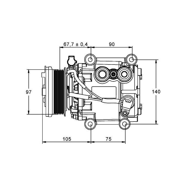 20135124  VI SCROLL-90V A/D PV6 97MM 12V H-B C/S