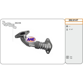 202014T  EGR Cooler Tube Audi/VW A4/Passat 1.9TDi/2.0TDi 08