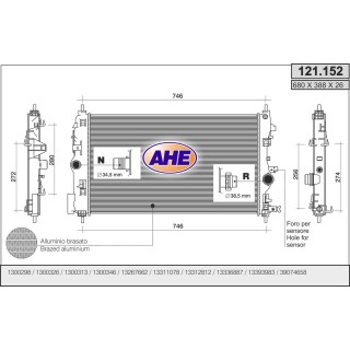121152  Rad OPEL Astra J -- 2009 1.7 CDTi H+/-12.09-