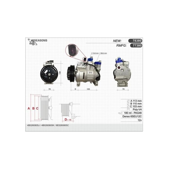 CMP RMFG 6SEU12C AUDI A4/A6 00-