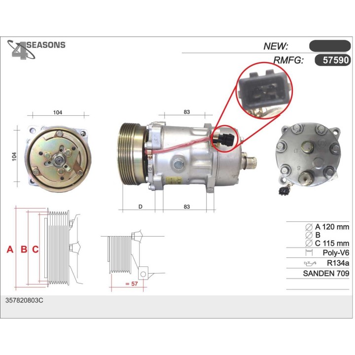 57590  COMPRESOR  VW