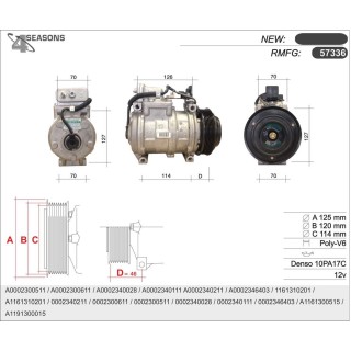 57336  COMPRESOR  MERCEDES W124/R129