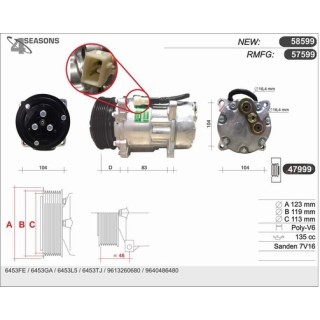 57599  COMPRESOR  CITROËN/PEUGEOT