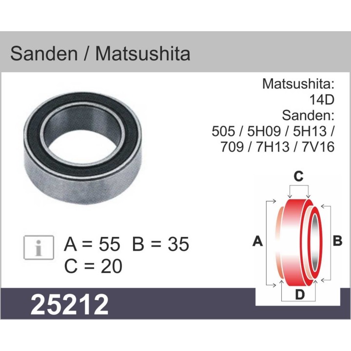 25212  RODAMIENTO SANDEN   55 X 35 X 20