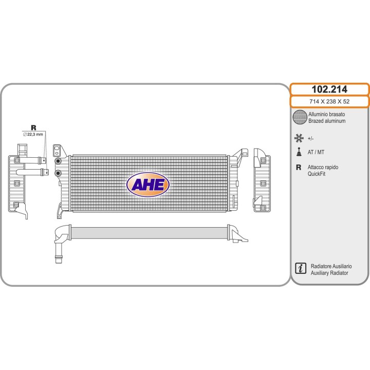 102214  Rad. Ausiliario VOLKSWAGEN Multivan VI/Transporter