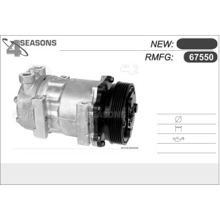 67550  COMPRESOR NUEVO AFTERMARKET JEEP CHEROKEE