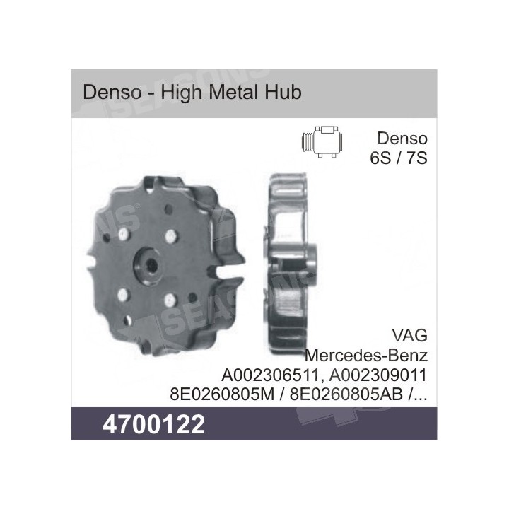 4700122  PLATO EMBRAGUE HUB DENSO 6S  / 7S