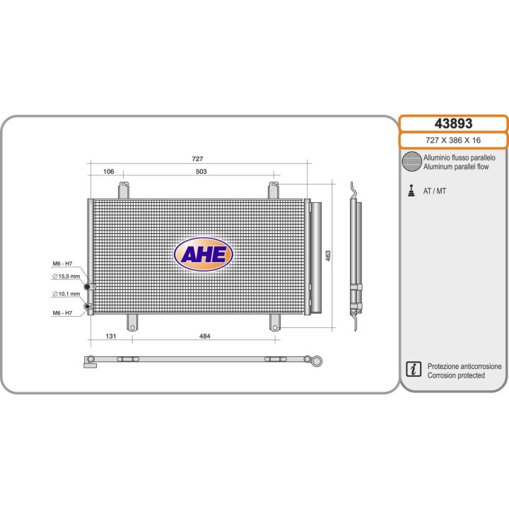 43893  Cond. Toyota Camry 2.5/3.5 08.11-