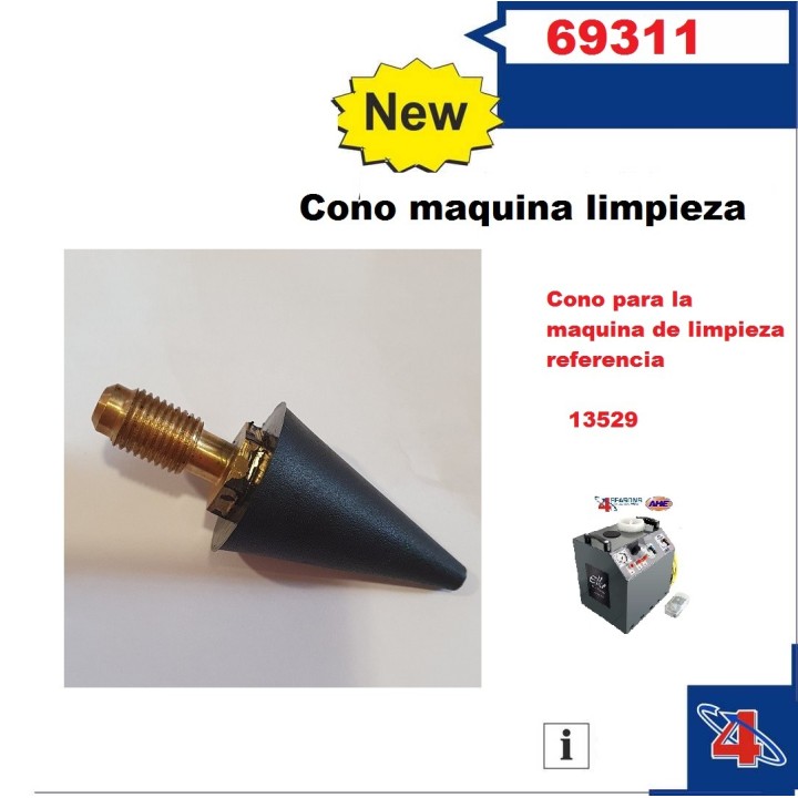 69311  CONO DE CAUCHO CON RACOR DE 1/4" PARA KIT LIMPIEZA