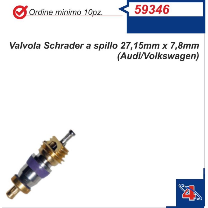 59346  OBUS a spillo 27,5mm x 7,7mm conf.  R134A