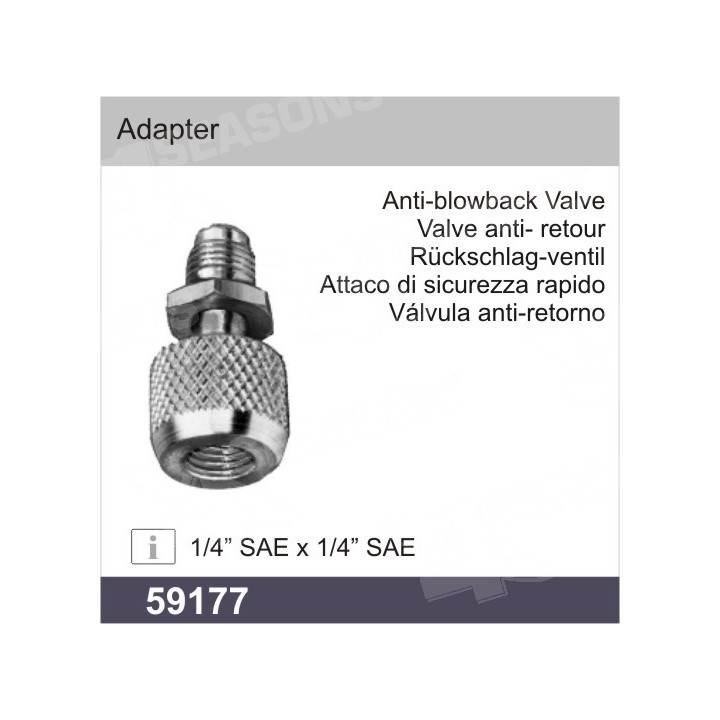 59177  ADAPTER 1/4 SAE X 1/4" SAE