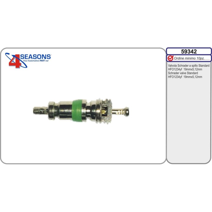 59342  Valvola a spillo Standard R134 HFO1234yf 19mmx5,12mm