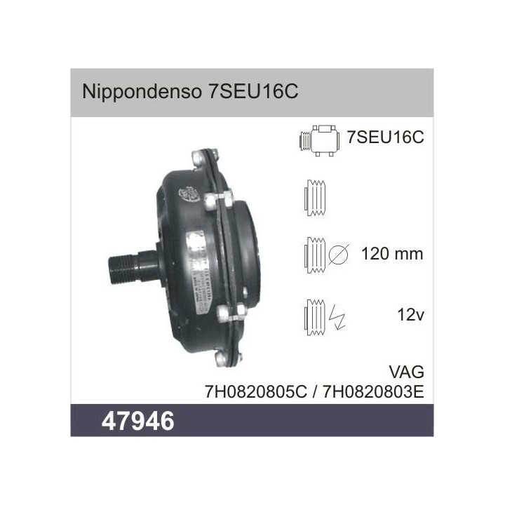 47946  COMPRESSOR CLUTCH DENSO 7SEU16C 12V DIRECT