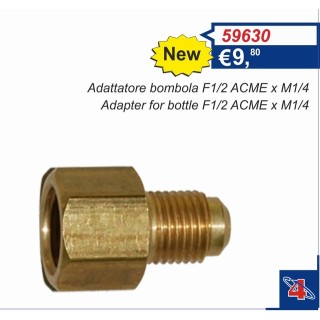 59630  Adattatore bombola F1/2 ACME x M1/4