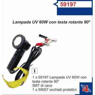59197  LINTERNA UV 60W CON CABEZA GIRATORIA 90