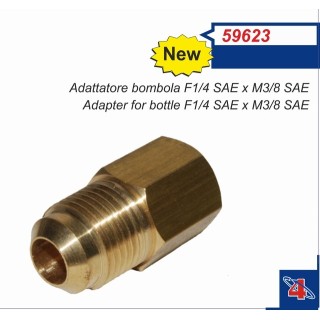 59623  Adattatore bombola F1/4 SAE x M3/8 SAE