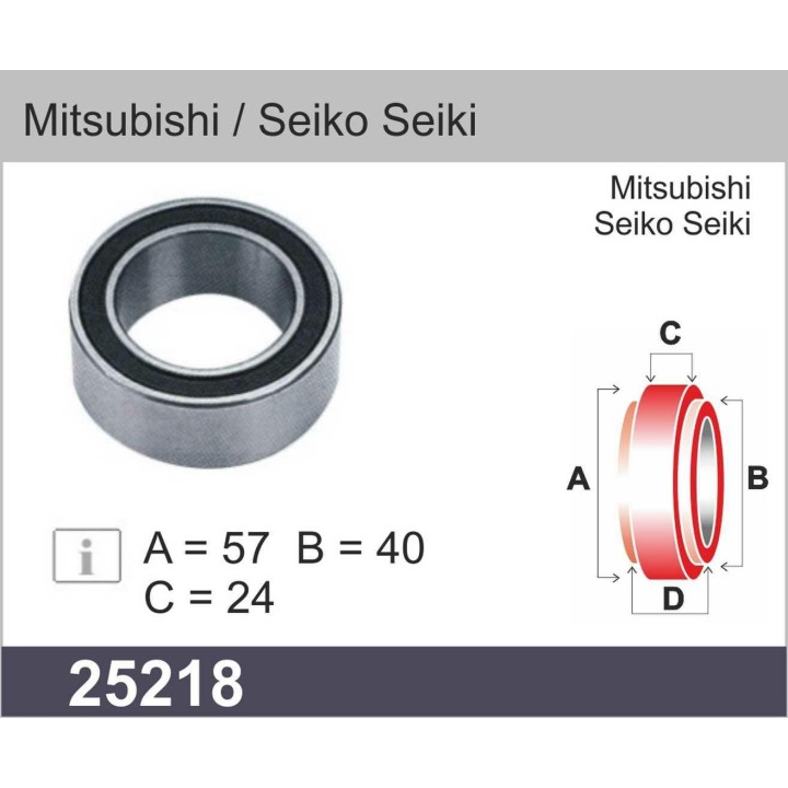 25218  RODAMIENTO MITSUBISHI SEIKO SEIKI  57X40X24