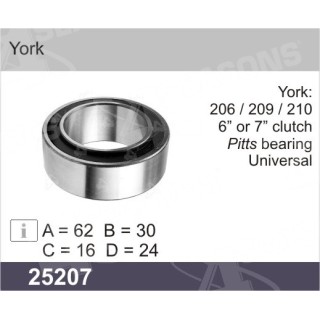 25207  RODAMIENTO YORK   62 X 30 X 16 X 24
