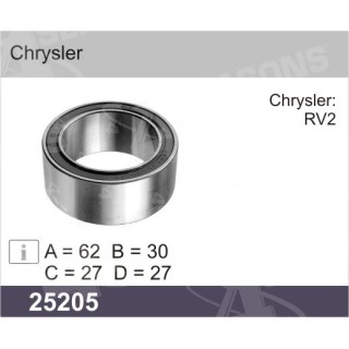 25205  RODAMIENTO CHRYSLER   62 X 30 X 27