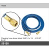 59150  Charging hose-linear attack SAE1/4x1/4 BLUE mt 4,0