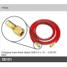 59151  Charging hose-linear attack SAE1/4x1/4 RED mt 4,0