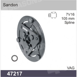 47217  PLATO EMBRAGUE HUB SANDEN 7V16
