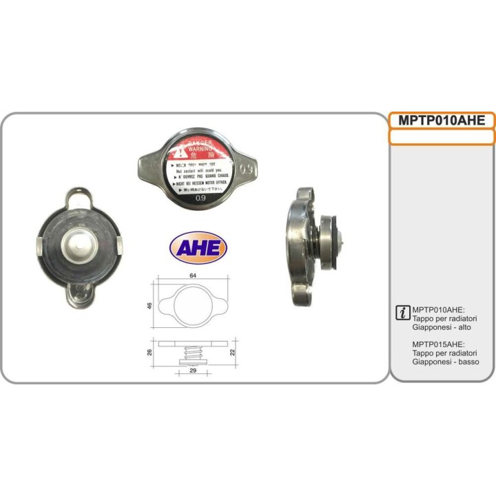 TAPPO PER RADIATORI GIAPPONESI  t  alto 
