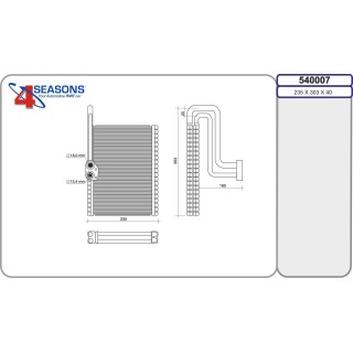 540007  Evaporatore RENAULT/VOLVO T-Serie/FH II 05.12-