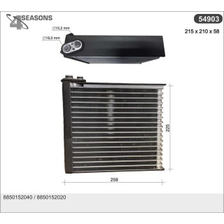 54903  EVAPORATOR TOYOTA YARIS 99-