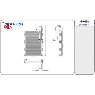 540008  Evaporatore VOLVO FH12/FH16/FM 12.01-