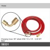59331  Charging hose 90° attack SAE 1/4 x 1/4 RED mt 2,5