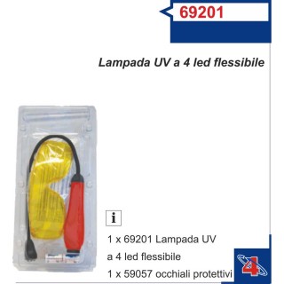 69201  LINTERNA UV 4 LED FLEXIBLE