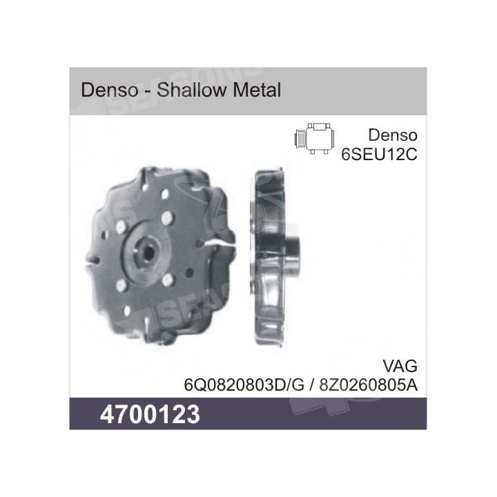 4700123  PLATO EMBRAGUE HUB DENSO 6SEU12C