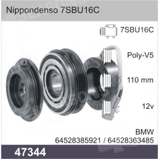 47344  EMBRAGUE COMPRESOR DENSO 7SBU16C 12V PV5