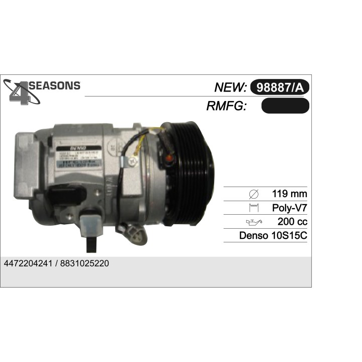 97887  CMP  TOYOTA Hi-Ace/Hi-Lux/Land Cruiser 2.5D4D/