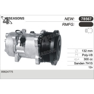 78567  COMPRESOR NUEVO FORD NEW HOLLAND TSA TRACTORS