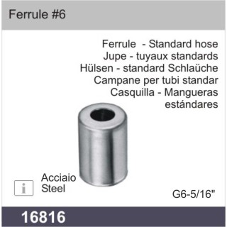 16816  CAMPANA NORMAL ACERO DE 6