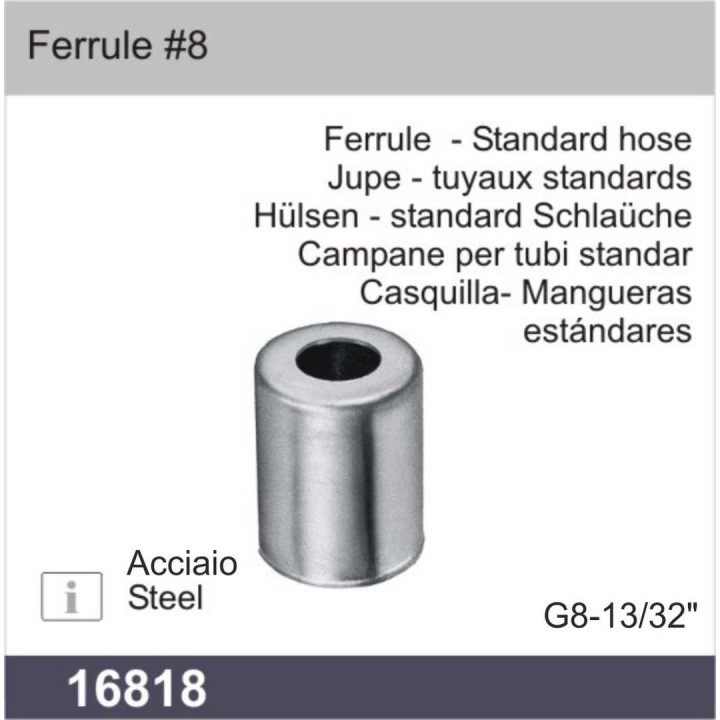 16818 CAMPANA NORMAL ACERO DE 8