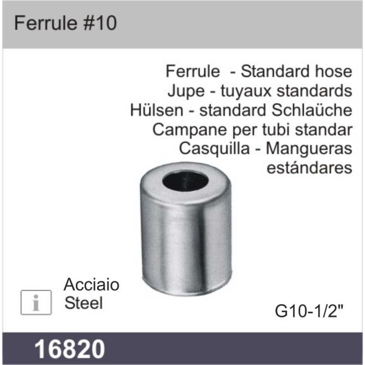 16820  CAMPANA NORMAL ACERO DE 10