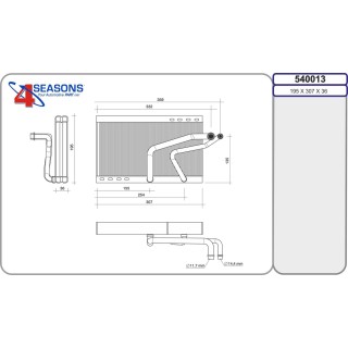 540013  Evap. MERCEDES W463 G270CDi/G320/G320CDi/G400CDi/G
