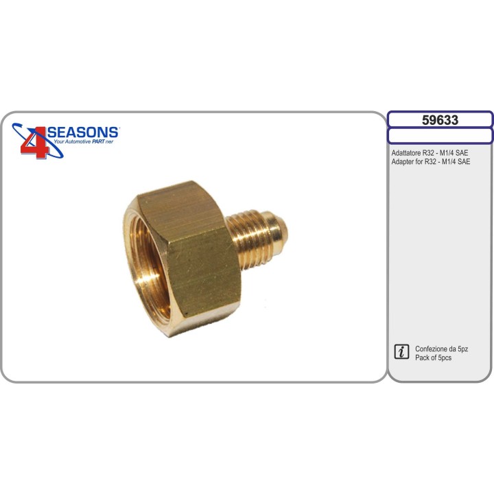 59633 Adattatore R134 - M1/4 SAE ROSCA IZQUIERDA