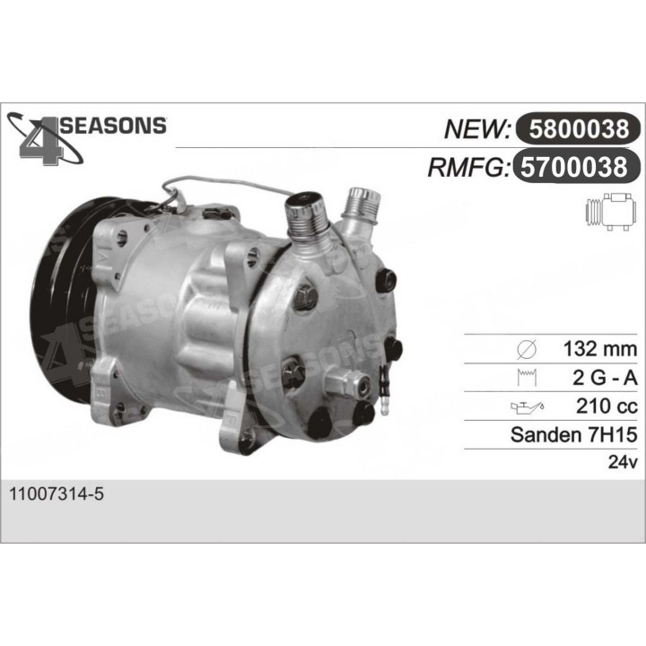 5700038  SD 7H15 2A 132MM 24V V-O R (FC)