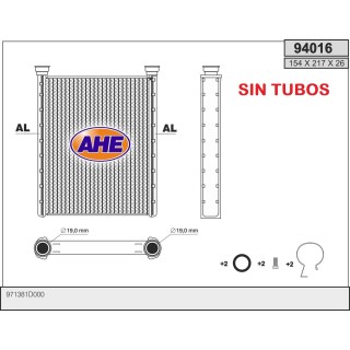 94016S  KIA Carens III (UN) 1.6 - 2.0 - 2.0 CRDi  SIN TUBO