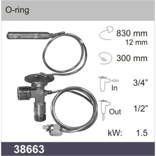 38663  UNIVERSAL EXPANSION VALVE TXV - ORING