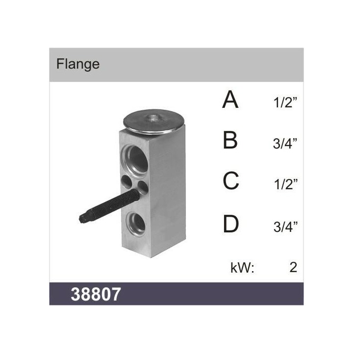 38807  UNIVERSAL EXPANSION VALVE BLOCK TYPE - ORING