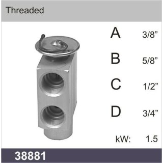 38881  UNIVERSAL EXPANSION VALVE BLOCK TYPE - THREATED