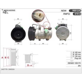 97812  COMP.  CATERPILLAR 10S17C 24V PV8