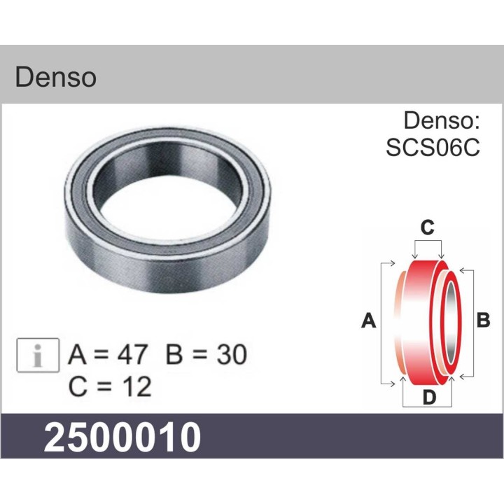2500010  RODAMIENTO DENSO   47 X 30 X 12